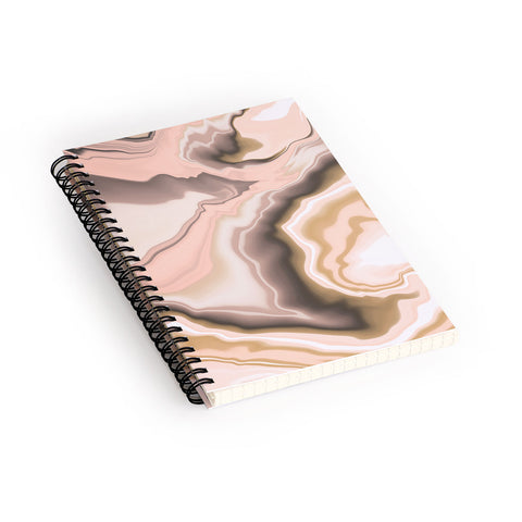 Marta Barragan Camarasa Abstract pink marble 70 Spiral Notebook