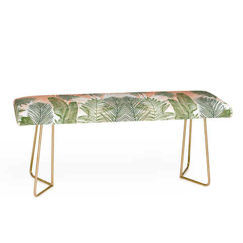 Marta Barragan Camarasa Abstract tropical plants pastel Bench