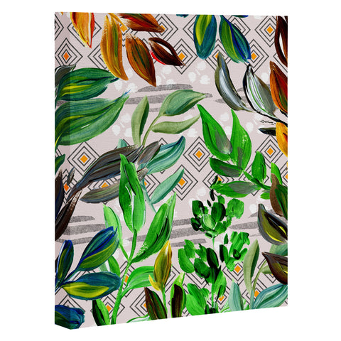Marta Barragan Camarasa Acrylic plants with geometric shapes Art Canvas