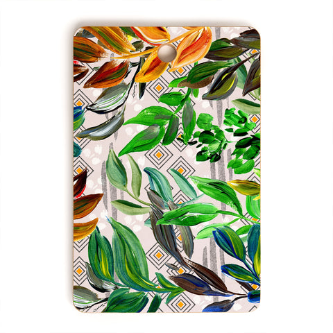 Marta Barragan Camarasa Acrylic plants with geometric shapes Cutting Board Rectangle