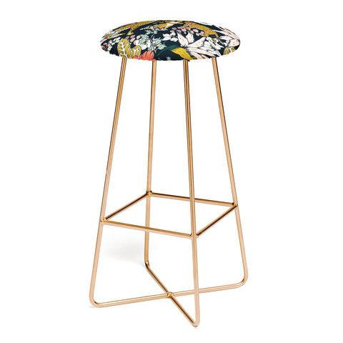 Marta Barragan Camarasa Animal print dark jungle Bar Stool