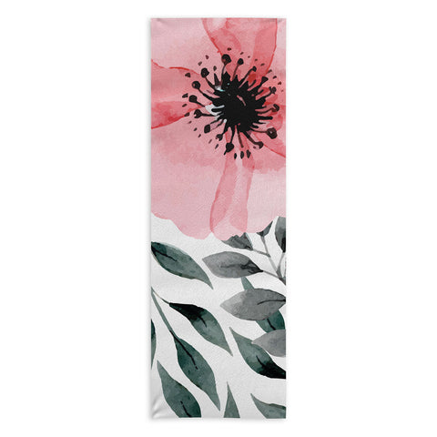 Marta Barragan Camarasa Big Watercolor Flowers Yoga Towel