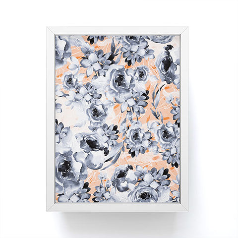 Marta Barragan Camarasa Black and white floral Framed Mini Art Print
