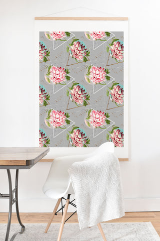 Marta Barragan Camarasa Botanical blooming with geometric Art Print And Hanger