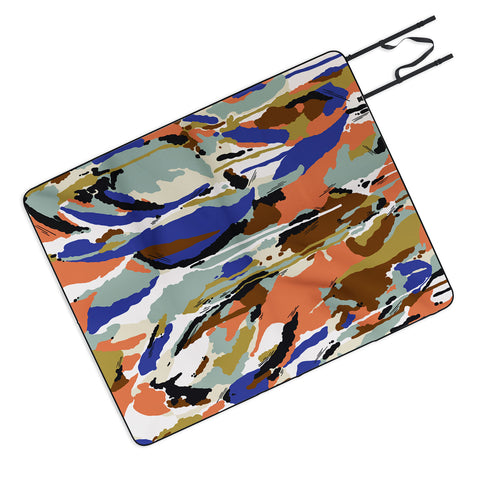 Marta Barragan Camarasa Color brushes composition Picnic Blanket