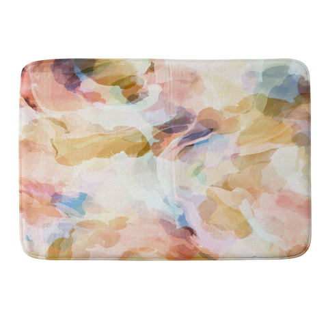 Marta Barragan Camarasa Colorful shapes in waves Memory Foam Bath Mat