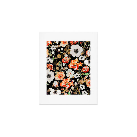 Marta Barragan Camarasa Dark flowery modern meadow Art Print