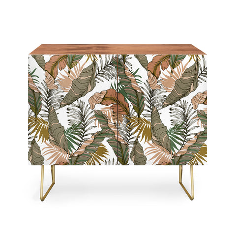 Marta Barragan Camarasa Drawing of wild tropical jungle I Credenza