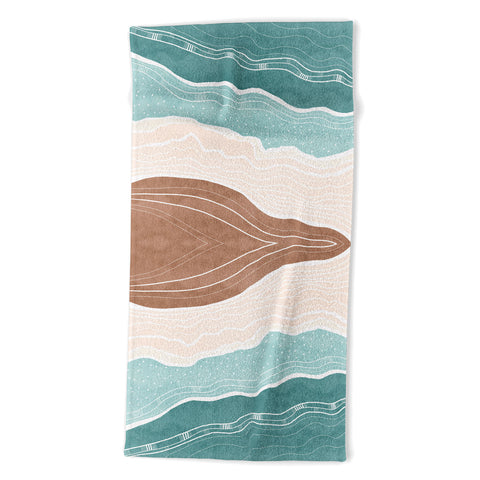 Marta Barragan Camarasa Modern beach abstract II Beach Towel