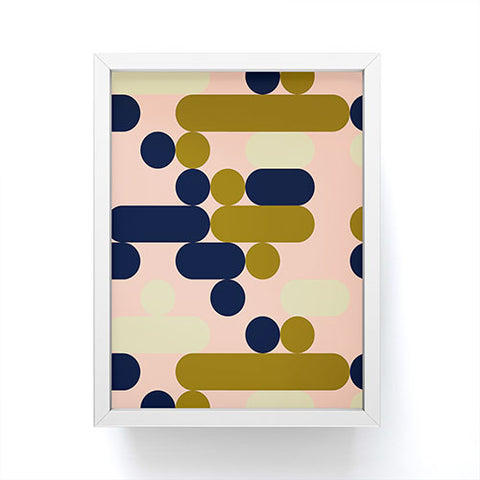 Marta Barragan Camarasa Modern pink geometry Framed Mini Art Print