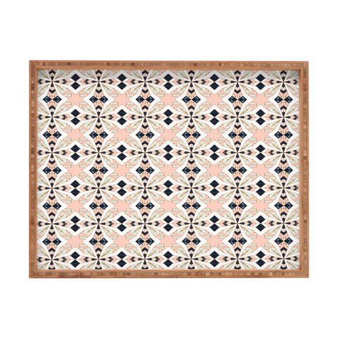 Marta Barragan Camarasa Mosaic pattern geometric marbled 0I Rectangular Tray