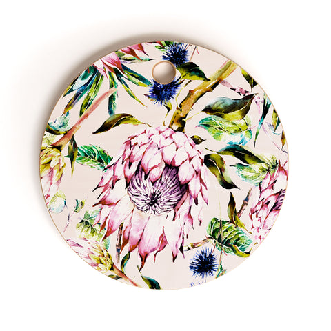 Marta Barragan Camarasa Pattern floral boho Cutting Board Round