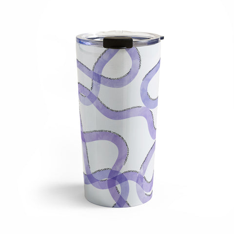Marta Barragan Camarasa Purple curves Travel Mug