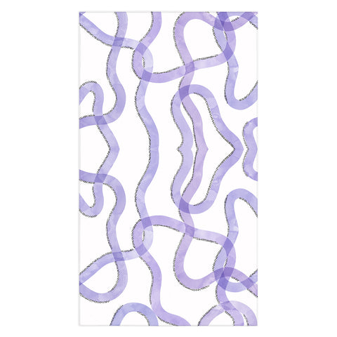 Marta Barragan Camarasa Purple curves Tablecloth