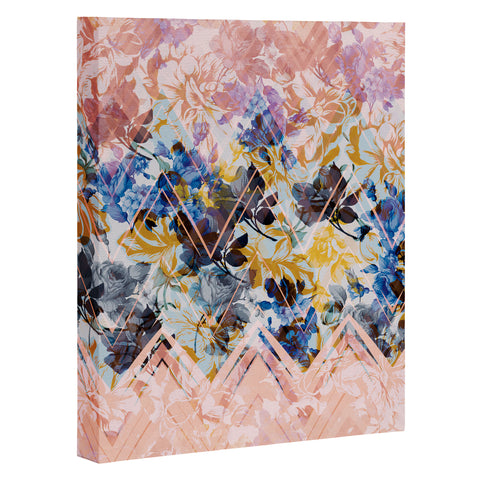 Marta Barragan Camarasa Spring Floral on a geometric background Art Canvas