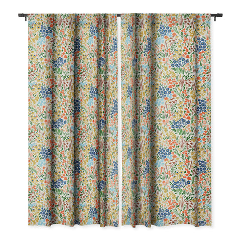 Marta Barragan Camarasa Spring flowery meadow Blackout Window Curtain