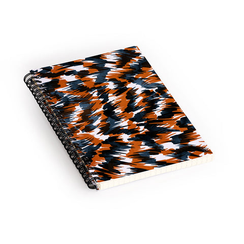 Marta Barragan Camarasa Tide of wavy brushstrokes Spiral Notebook