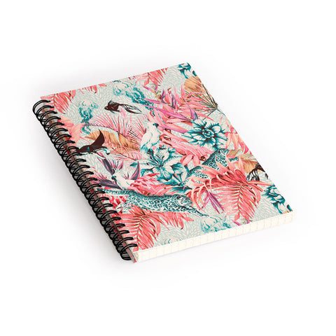 Marta Barragan Camarasa Tropical paradise pink Spiral Notebook