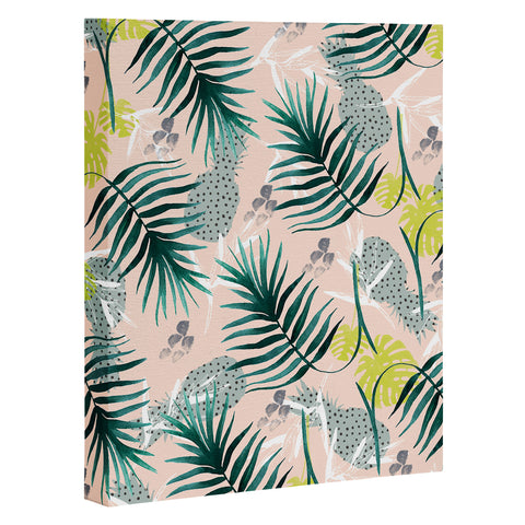 Marta Barragan Camarasa Tropical pattern leaf and pineapple Art Canvas