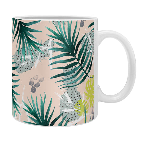 Marta Barragan Camarasa Tropical pattern leaf and pineapple Coffee Mug