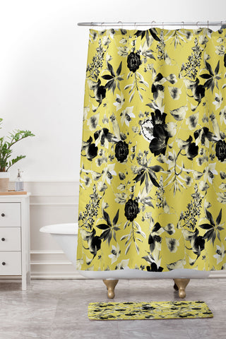 Marta Barragan Camarasa Two tone bloom Shower Curtain And Mat