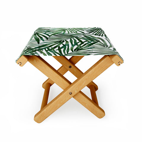 Marta Barragan Camarasa Watercolor simple leaves Folding Stool