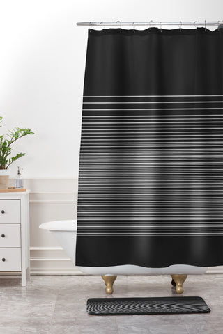 Matt Leyen Gradient Dark Shower Curtain And Mat