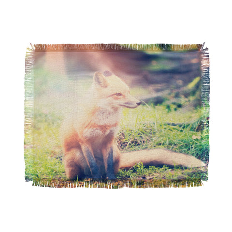 Maybe Sparrow Photography Sunny Fox Throw Blanket