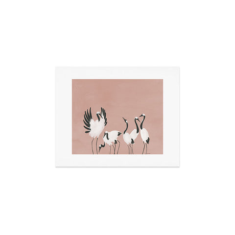 Megan Galante Crane Dance Mauve Pink Art Print