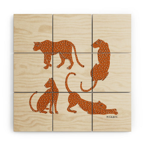 Megan Galante Leopard Block Party Wood Wall Mural