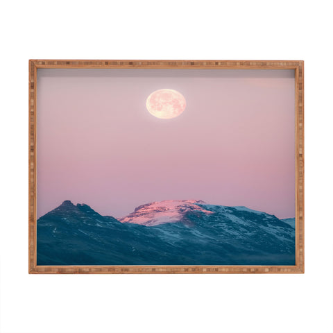 Michael Schauer Moon and the Mountains Rectangular Tray