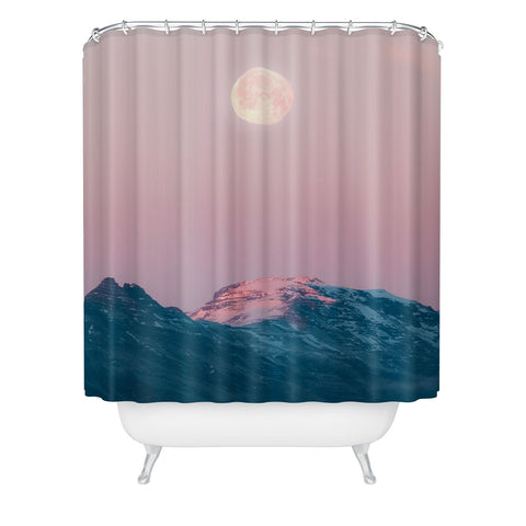 Michael Schauer Moon and the Mountains Shower Curtain