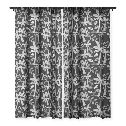 Mirimo Coconut Grove Black Sheer Window Curtain