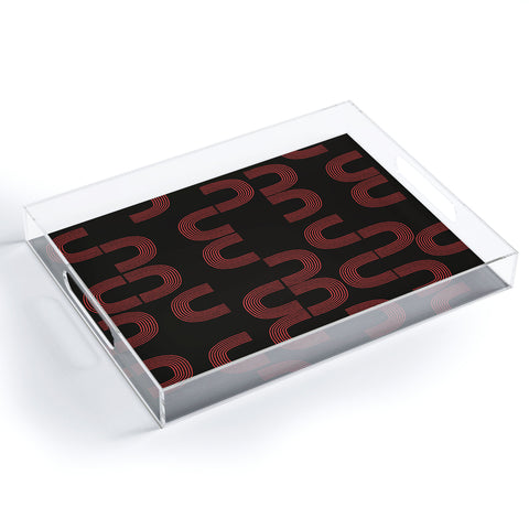 Mirimo Meetings Red on Black Acrylic Tray