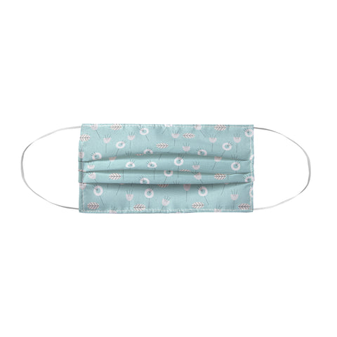 Mirimo Minimal Floral Light Blue Face Mask