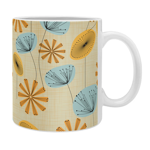 Mirimo Retro Floral Yellow Coffee Mug