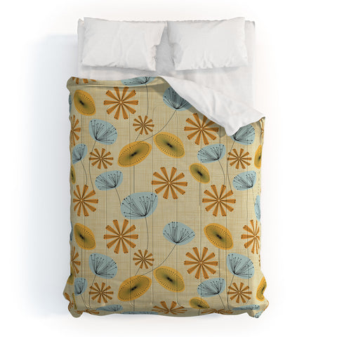Mirimo Retro Floral Yellow Comforter
