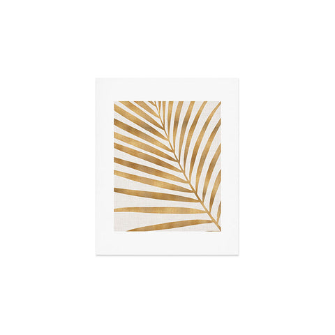 Modern Tropical Metallic Gold Palm Leaf Art Print