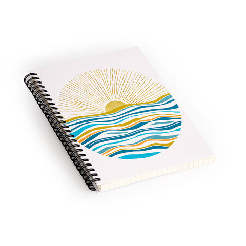 Modern Tropical Sunrise At Sea Spiral Notebook