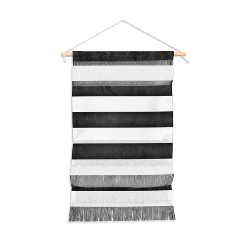 Monika Strigel FARMHOUSE SHABBY STRIPES BLACK Wall Hanging Portrait