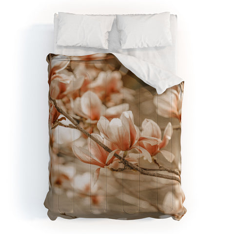 Monika Strigel MAGNOLIA PEACH BLOSSOM TREE Comforter