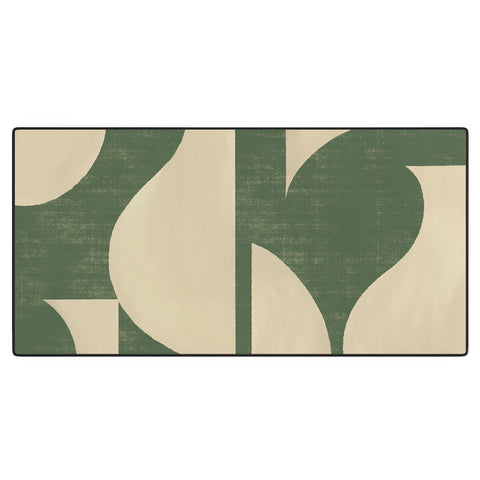 MoonlightPrint Abstract vase collage green Desk Mat