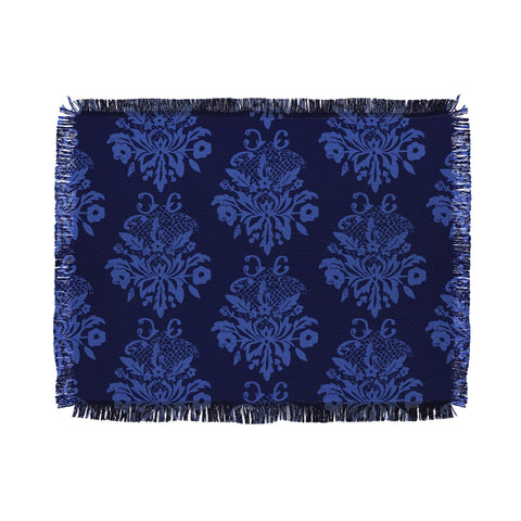 Morgan Kendall blue lace Throw Blanket