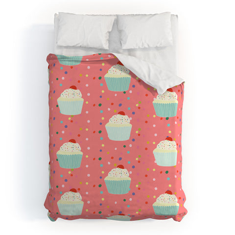 Morgan Kendall cupcakes and sprinkles Duvet Cover