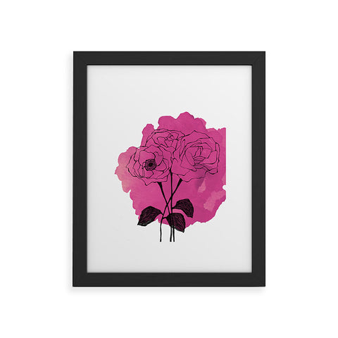 Morgan Kendall pink spray roses Framed Art Print