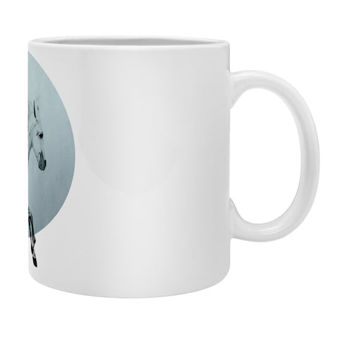 Morgan Kendall White Horse Coffee Mug