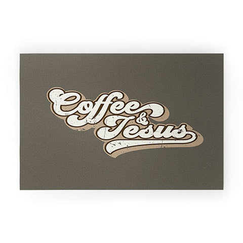 move-mtns Coffee and Jesus Welcome Mat