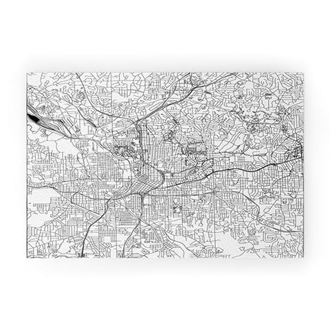 multipliCITY Atlanta White Map Welcome Mat