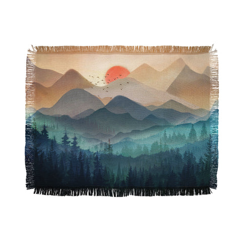 Nadja Wilderness Becomes Alive at Night Throw Blanket