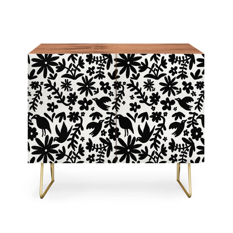 Natalie Baca Otomi Party Black Credenza